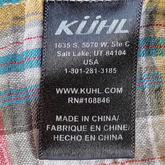 Kuhl Men’s Medium Multicolor Plaid Short Sleeve Button Up Shirt - Picture 9 of 12